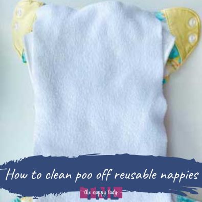 How to clean poo off reusable nappies